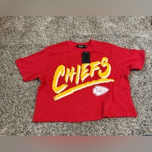 NWT Junk Food Women’s Kansas City Chiefs Red Thrill Crop Tee - Size Small